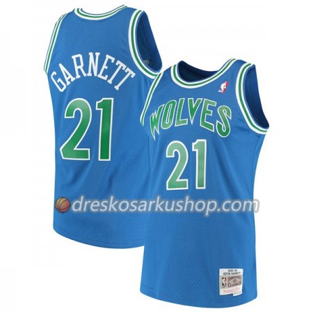 Muški NBA Dres Minnesota Timberwolves Kevin Garnett 21 Hardwood Classics Plava Swingman